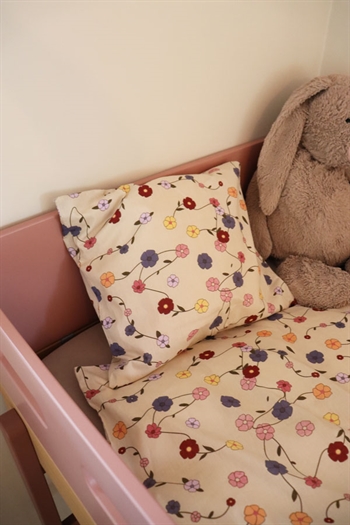 Billede af Baby sengetøj 70x100cm - OEKO-TEXÂ® Certificeret - Blomster print - 100% Bomulds sengesæt